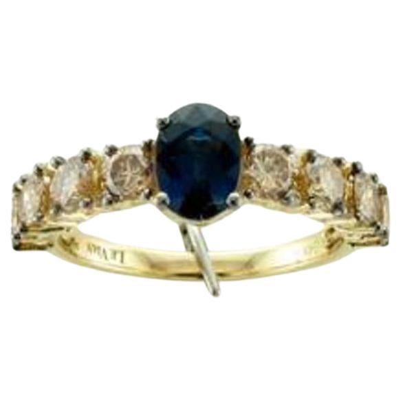 Le Vian Ring mit blauem Beeren-Saphir-Saphir- Schokoladen-Diamanten