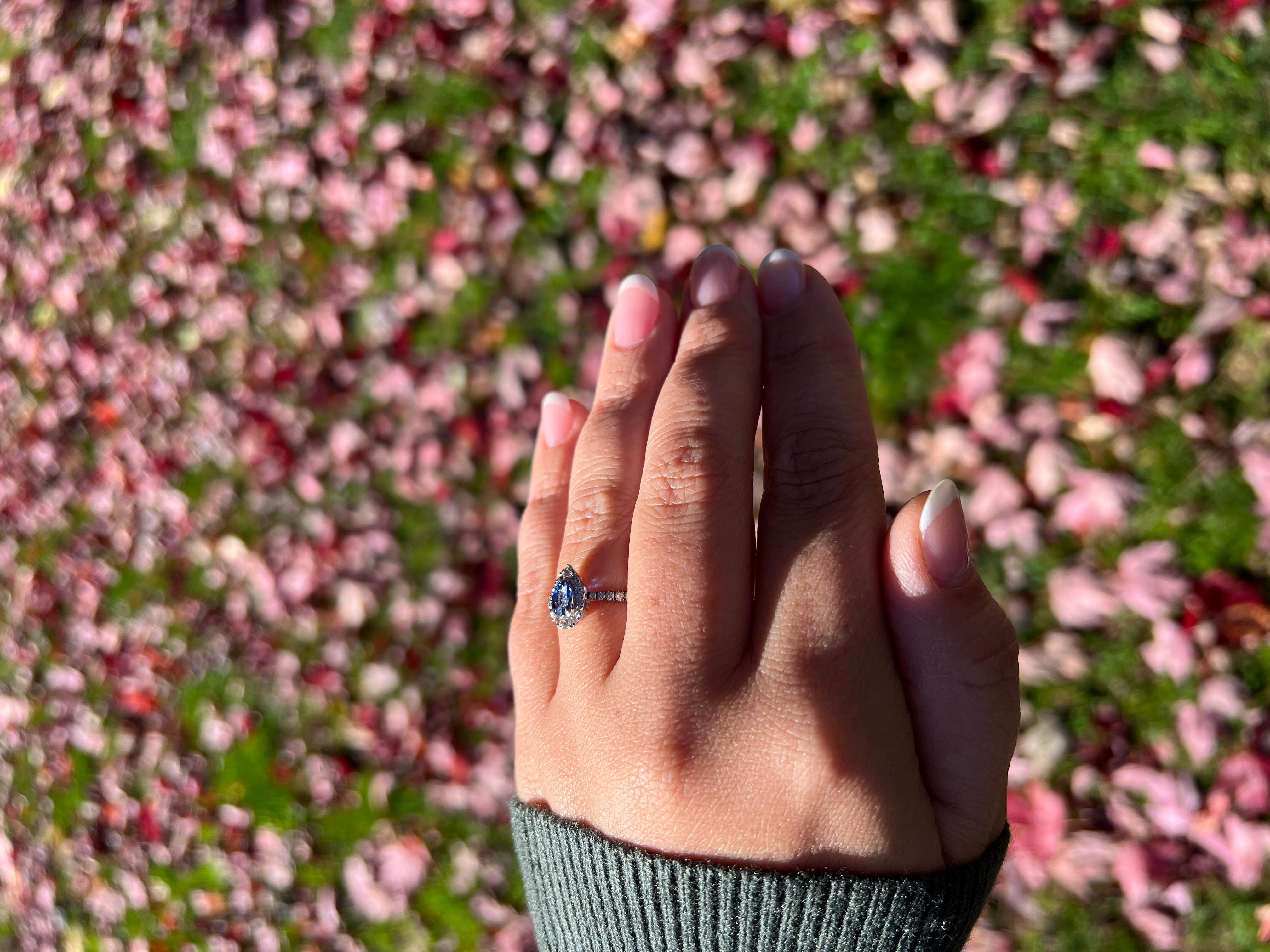 Le Vian Ring mit blauem Beeren-Saphir- Schokoladen-Diamanten und nackten Diamanten im Zustand „Neu“ im Angebot in Great Neck, NY