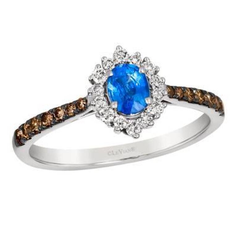 Le Vian Ring featuring Blueberry Sapphire Chocolate Diamonds, Nude Diamonds For Sale