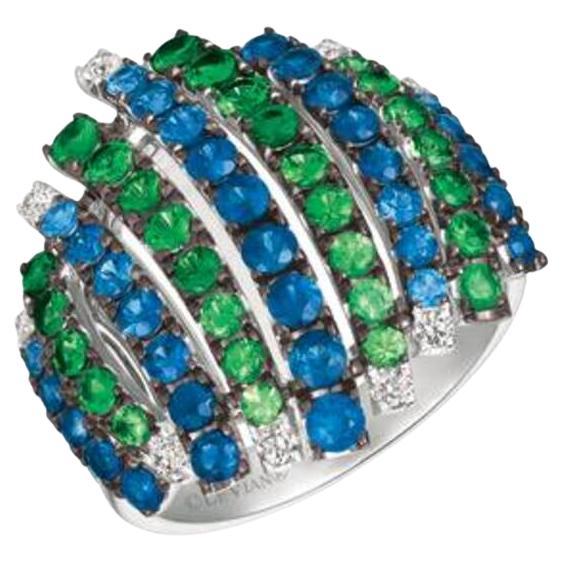 Le Vian Ring featuring Blueberry Sapphire, Green Garnet Vanilla Diamonds set For Sale
