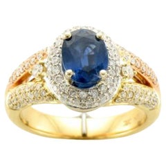 Le Vian Ring mit blauem Beeren-Saphir- Vanilla-Diamantenbesatz 