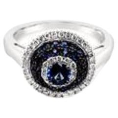 Le Vian Ring mit blauem Beeren-Saphir- Vanilla-Diamanten in 14K Vanilla-Fassung