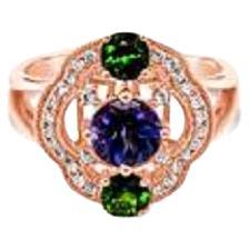 Le Vian Ring Featuring Blueberry Tanzanite, Pistachio Diopside Vanilla Diamond For Sale