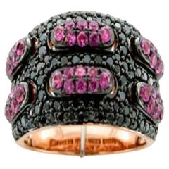 Le Vian Ring Featuring Bubble Gum Pink Sapphire Blackberry Diamonds Set