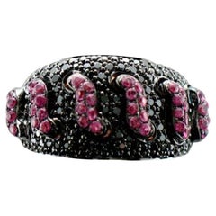 Le Vian Ring mit Bubble Gum Pink Sapphire Brombeere Diamanten Set