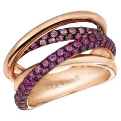 Bague Le Vian avec saphir rose Bubble Gum sertie en or 14K fraise