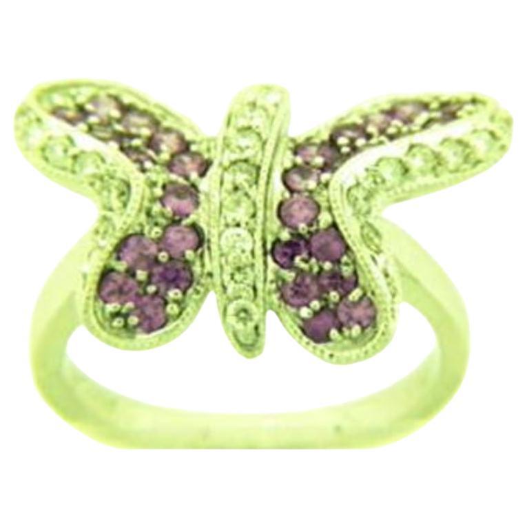 Le Vian Ring Featuring Chocolate Quartz, Bubble Gum Pink Sapphire For