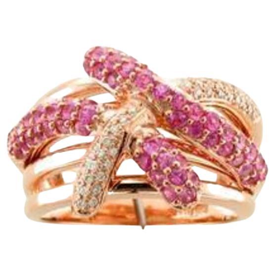Le Vian Ring featuring Bubble Gum Pink Sapphire Vanilla Diamonds set in 14K  For Sale