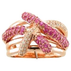 Le Vian Ring featuring Bubble Gum Pink Sapphire Vanilla Diamonds set in 14K 
