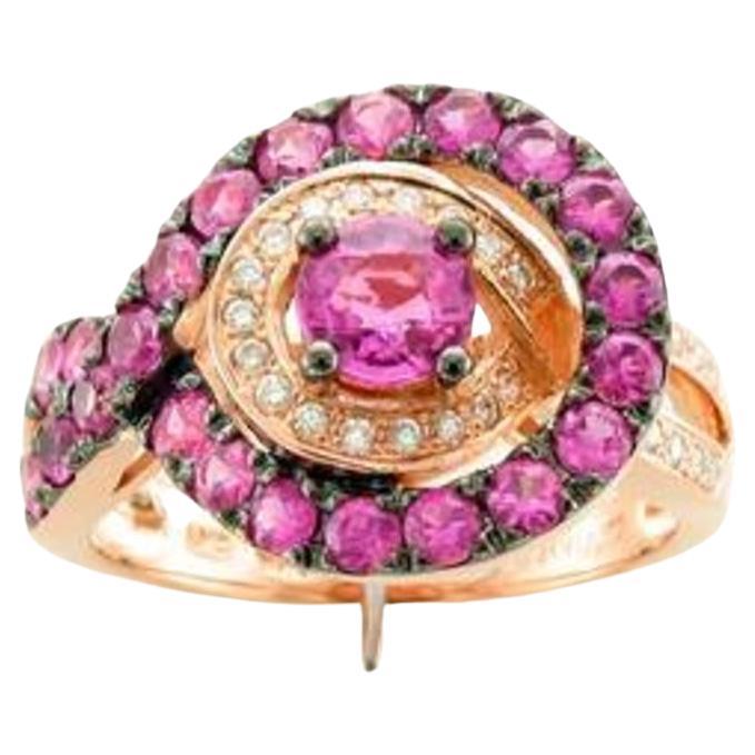 Le Vian Ring featuring Bubble Gum Pink Sapphire Vanilla Diamonds set in 14K S