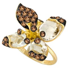 Used Le Vian Ring Featuring Caramel Quartz Chocolate Diamonds Set