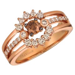 Le Vian Ring mit schokoladenbraunen Diamanten, nudefarbenen Diamanten, gefasst in 14k