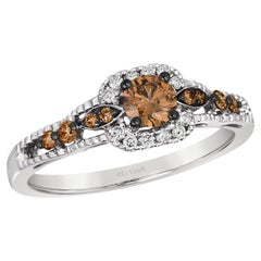 Ring von Le Vian mit schokoladenfarbenen Diamanten und nudefarbenen Diamanten in 14 Karat Vanille