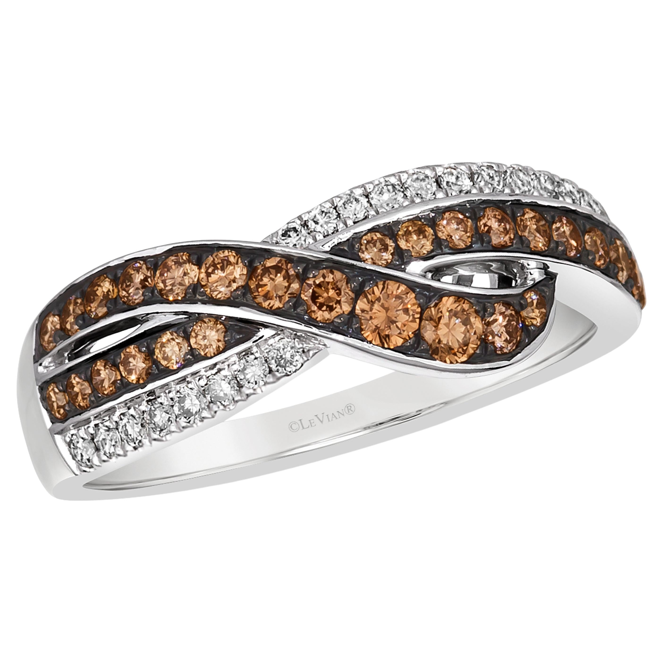 Le Vian Ring Featuring Chocolate Diamonds, Nude Diamonds Set in 14K Vanilla