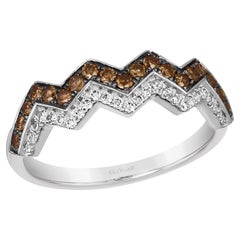 Le Vian Ring mit schokoladenfarbenen Diamanten, nudefarbenen Diamanten in 14 Karat Vanille gefasst