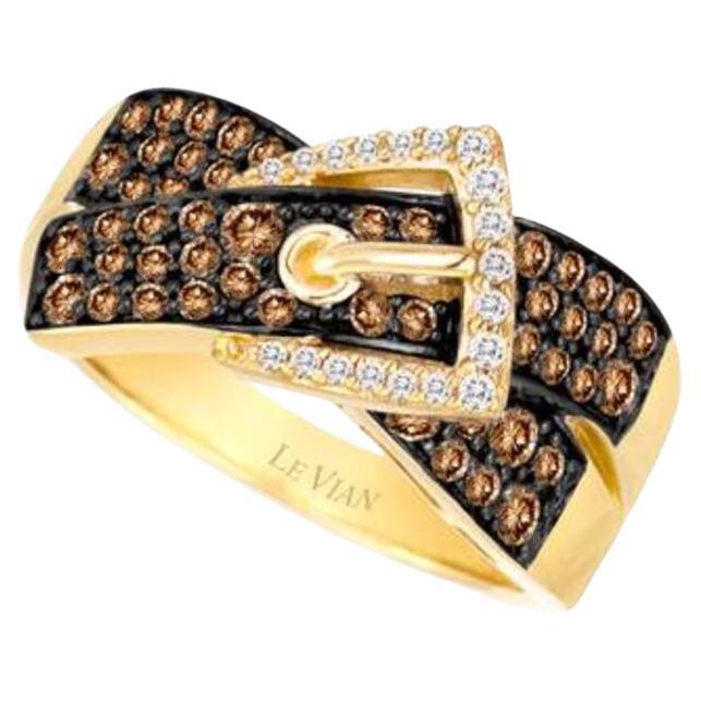 Le Vian Ring mit schokoladenbraunen Diamanten, Vanilla-Diamanten in 14 Karat gefasst