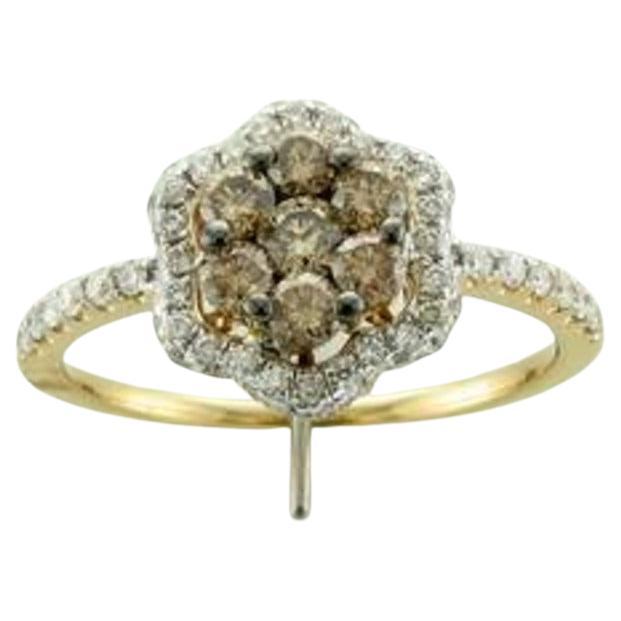 Le Vian Ring Featuring Chocolate Diamonds, Vanilla Diamonds Set in 14K Honey For Sale