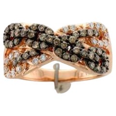 Le Vian Ring mit schokoladenbraunen Diamanten, Vanilla-Diamanten in 14 Karat gefasst