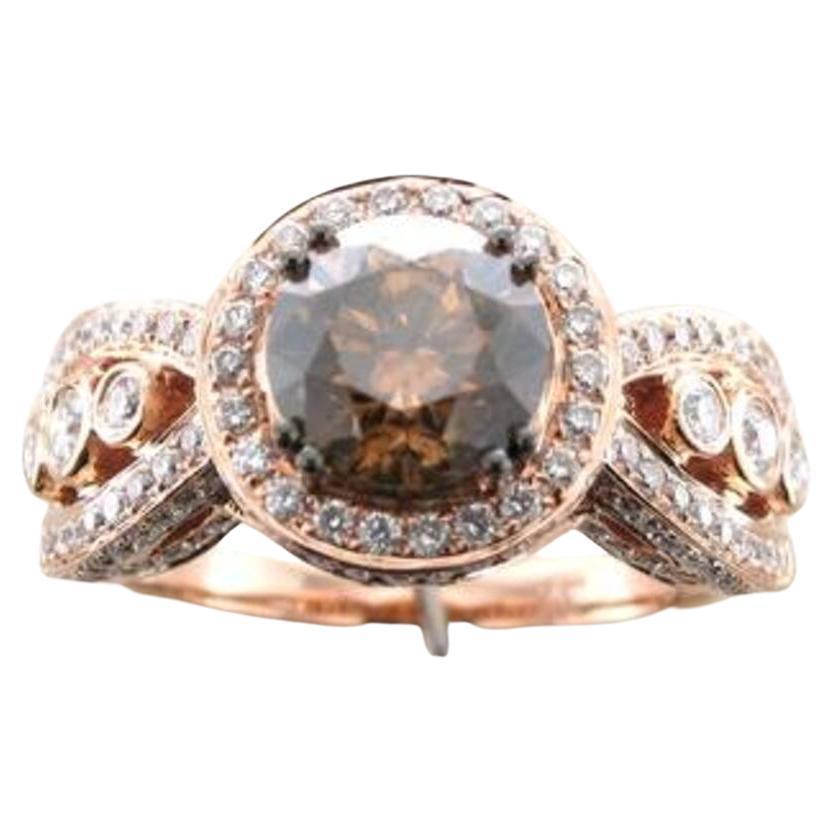 Le Vian Ring Featuring Chocolate Diamonds, Vanilla Diamonds Set in 18K For Sale