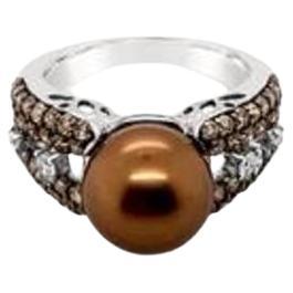 Le Vian Ring Featuring Chocolate Pearls Chocolate Diamonds For Sale