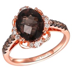 Le Vian-Ring aus Schokoladenquarz mit nudefarbenen Diamanten und schokoladenbraunen Diamanten