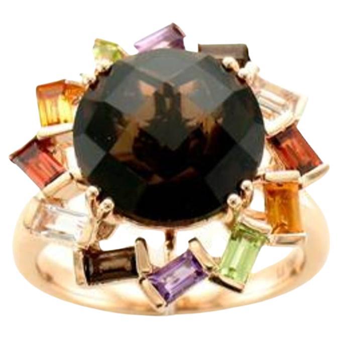 Le Vian Ring featuring Chocolate Quartz, Pomegranate Garnet, Vanilla Topaz