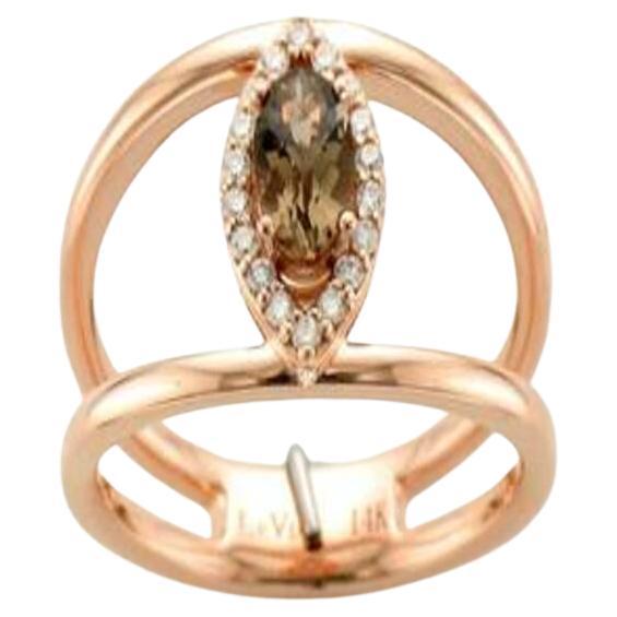 Le Vian Ring featuring Chocolate Quartz Vanilla Diamonds set in 14K  For Sale