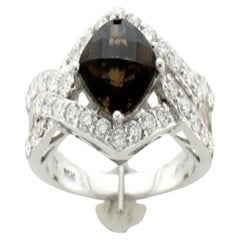 Le Vian Ring featuring Chocolate Quartz Vanilla Diamonds set in 14K Vanilla 