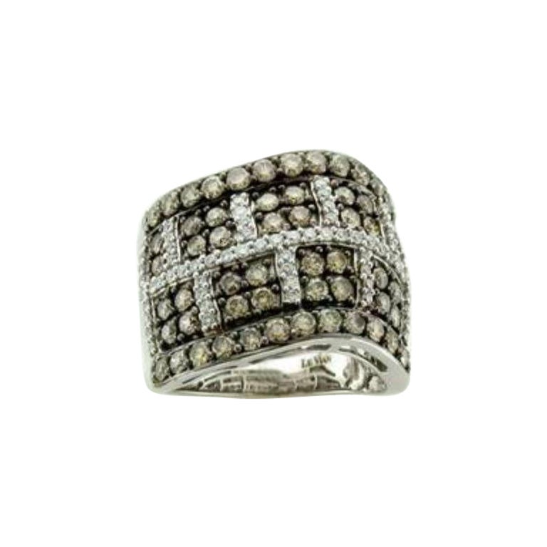 Anillo Le Vian con Diamantes Chocolate y Vainilla engastados en Oro Vainilla de 14K