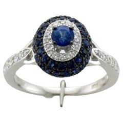 Bague Le Vian avec saphirs en forme de tournesol, saphirs bleus et diamants Vanilla