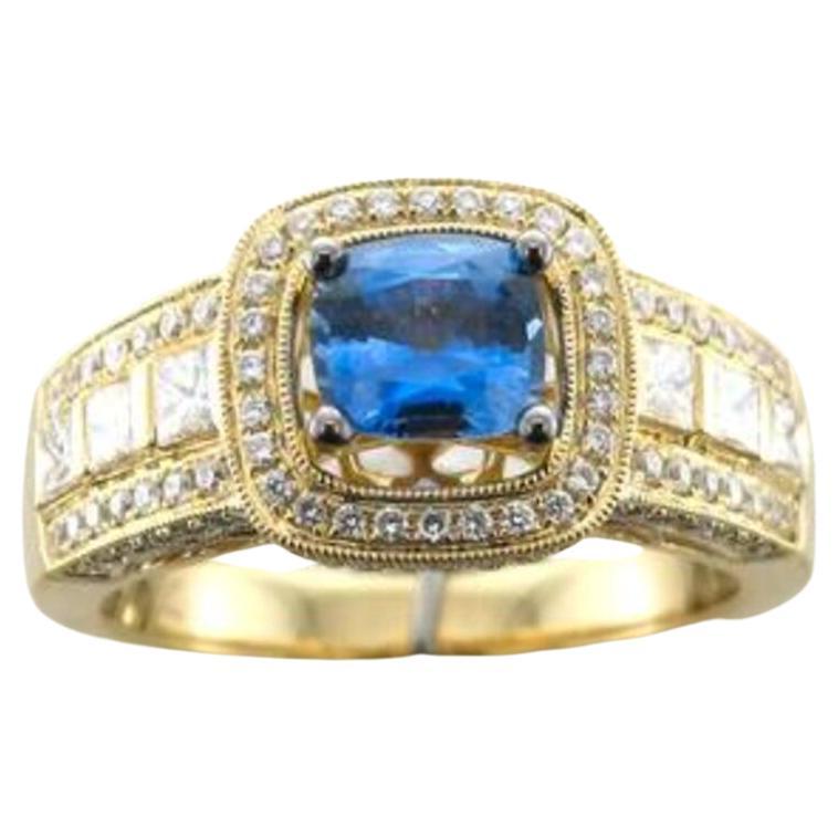 Le Vian Ring mit Kornblume Saphir Vanille Diamanten in 18K Honig im Angebot