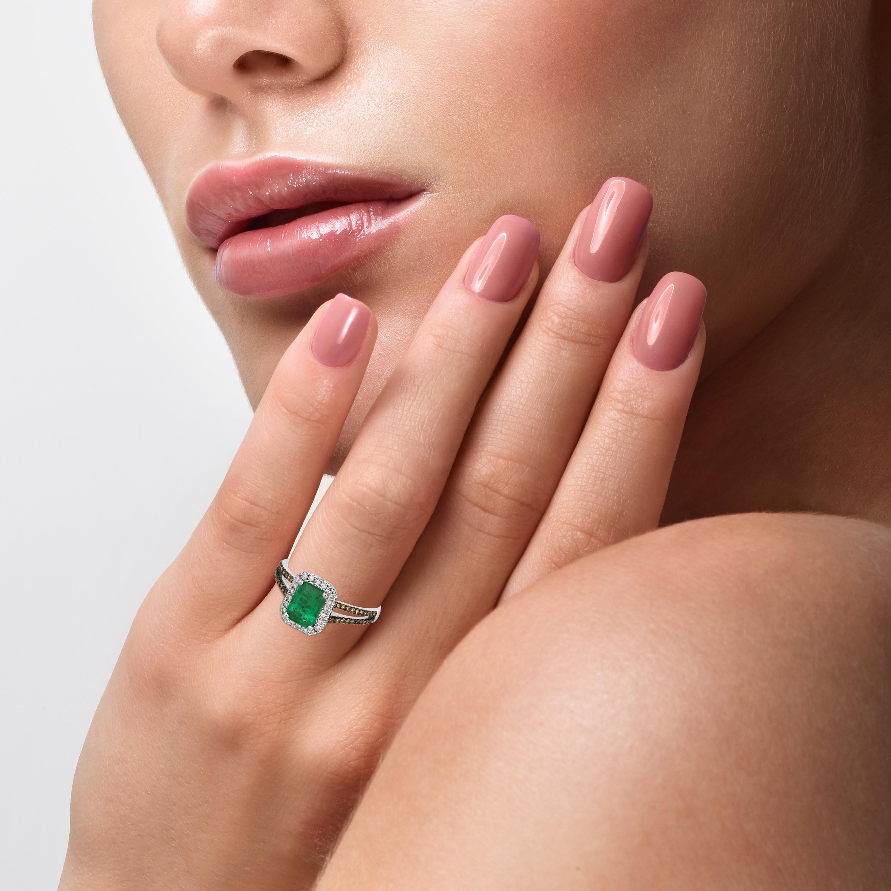 Bague Le Vian avec émeraudes Costa Smeralda et diamants chocolat Pour femmes en vente