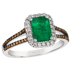 Used Le Vian Ring featuring Costa Smeralda Emeralds Chocolate Diamonds
