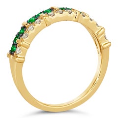Le Vian Ring Featuring COSTA Smeralda Emeralds Nude Diamonds Set in 14K Honey