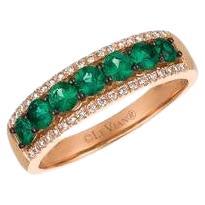 Le Vian Ring Featuring Costa Smeralda Emeralds Vanilla Diamonds Set For Sale