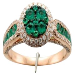 Le Vian Ring Featuring Costa Smeralda Emeralds Vanilla Diamonds Set in 14k