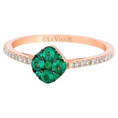 Le Vian Ring Featuring Costa Smeralda Emeralds Vanilla Diamonds Set in 14k