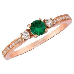 Le Vian Ring Featuring Costa Smeralda Emeralds Vanilla Diamonds Set in 14K St