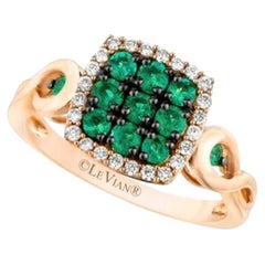 Le Vian Ring Featuring COSTA Smeralda Emeralds Vanilla Diamonds Set in 14K St