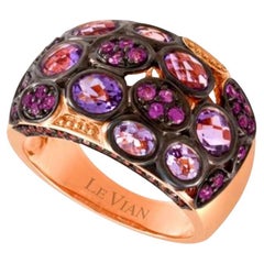 Le Vian Ring mit Zuckerwatte-Amethyst, Bubble Gum Pink Sapphire Schwarz