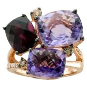 Le Vian Ring Featuring Cotton Candy Amethyst, Raspberry Rhodolite For Sale