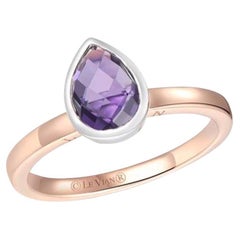 Le Vian Ring Featuring Dark Amethyst Set in 14K Two Tone Gold