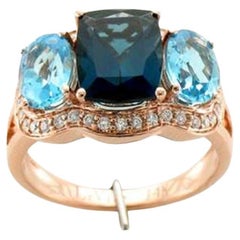 Le Vian Ring Featuring Deep Sea Blue Topaz, Blue Topaz Vanilla Diamonds