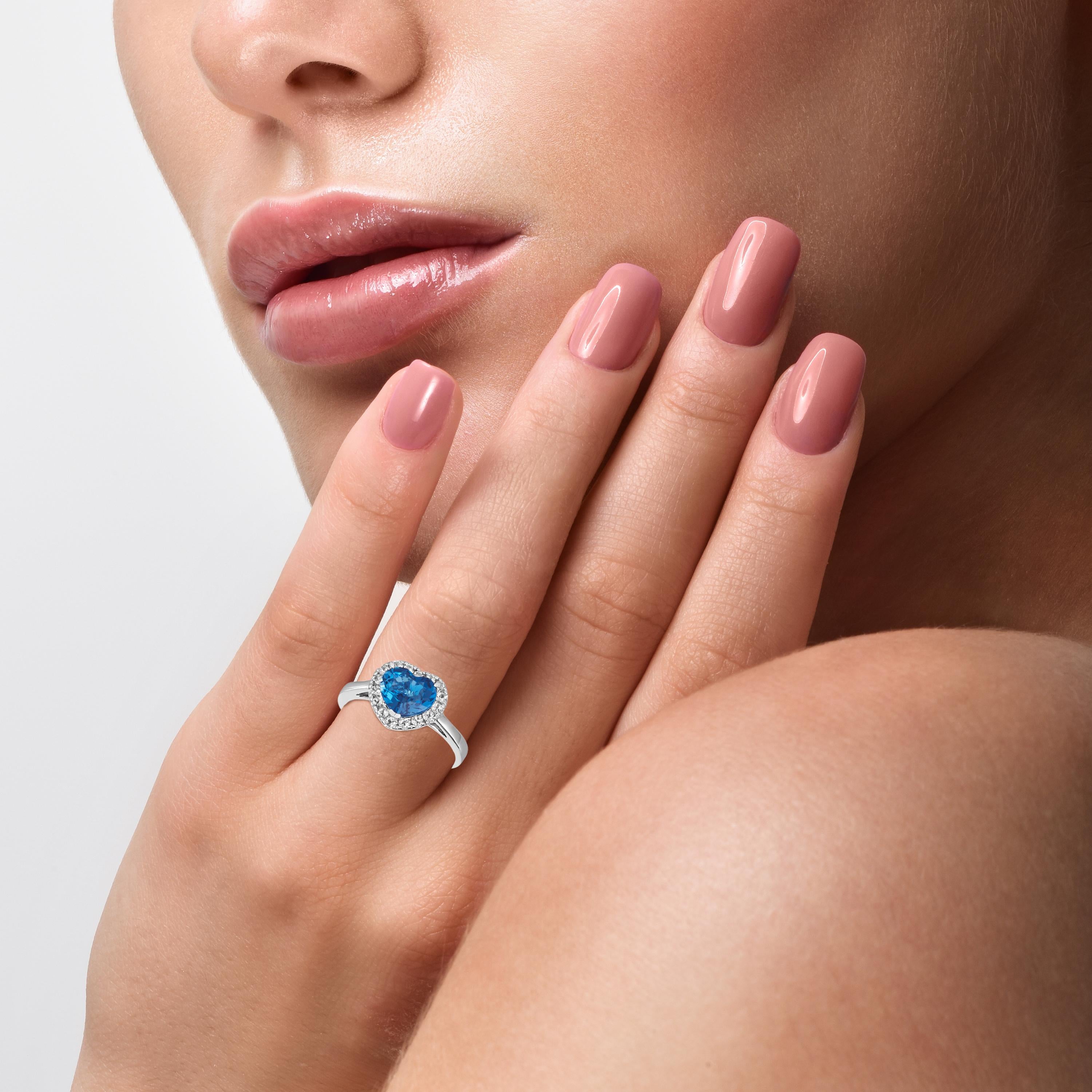 Le Vian Ring mit tiefseeblauem Topas und Vanilla-Topas, gefasst in 14k Damen im Angebot