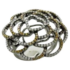Le Vian Ring Featuring Fancy Diamonds, Vanilla Diamonds Set in 18k Black Gold