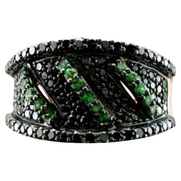 Le Vian Ring featuring Forest Green Tsavorite Blackberry Diamonds set 