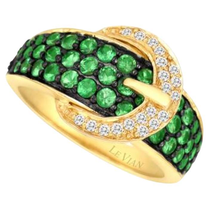Le Vian Ring featuring Forest Green Tsavorite Vanilla Diamonds set  For Sale