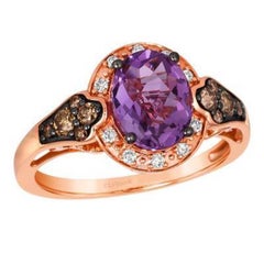 Le Vian Ring Featuring Grape Amethyst Chocolate Diamonds, Nude Diamonds Set