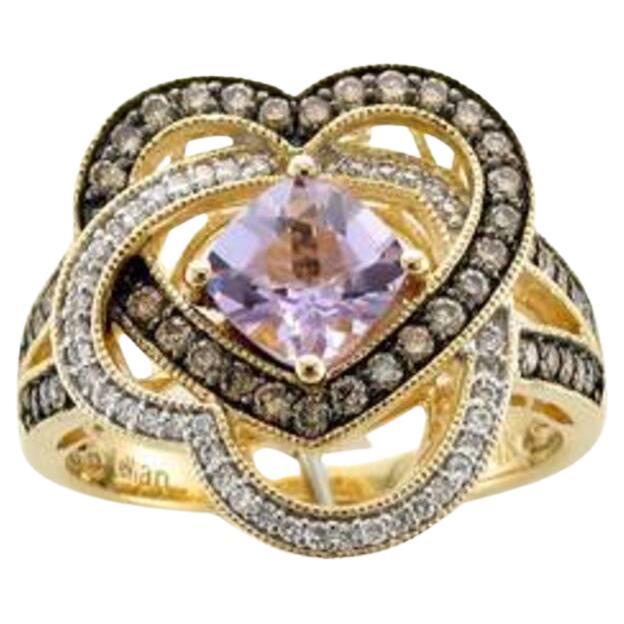 Le Vian Ring featuring Grape Amethyst Chocolate Diamonds , Vanilla Diamonds For Sale
