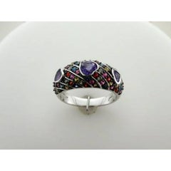 Le Vian Ring Featuring Grape Amethyst, Multicolor Sapphire Set in 14K